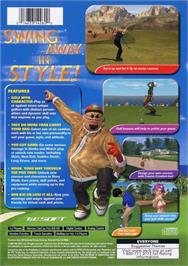 Box back cover for Swing Away Golf on the Sony Playstation 2.
