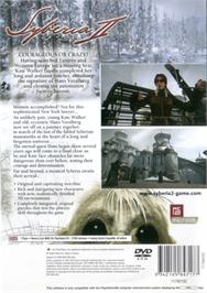 Box back cover for Syberia 2 on the Sony Playstation 2.