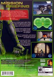Box back cover for Syphon Filter - The Omega Strain on the Sony Playstation 2.
