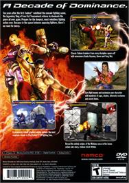 Box back cover for Tekken 5 on the Sony Playstation 2.