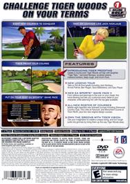 Box back cover for Tiger Woods Pga Tour 2005 on the Sony Playstation 2.