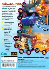 Box back cover for Tom And Jerry In War Of The Whiskers on the Sony Playstation 2.