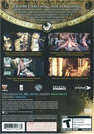 Box back cover for Tomb Raider Underworld on the Sony Playstation 2.