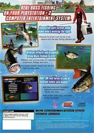Box back cover for Top Angler - Real Bass Fishing on the Sony Playstation 2.