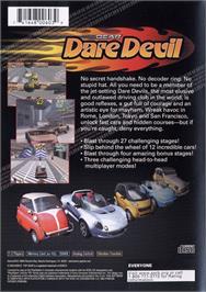 Box back cover for Top Gear Dare Devil on the Sony Playstation 2.
