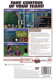 Box back cover for Total Club Manager 2005 on the Sony Playstation 2.