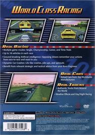 Box back cover for Total Immersion Racing on the Sony Playstation 2.