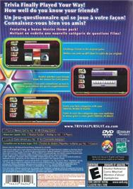 Box back cover for Trivial Pursuit on the Sony Playstation 2.