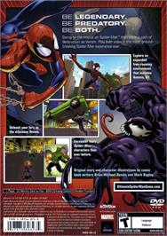 Box back cover for Ultimate Spider-man on the Sony Playstation 2.
