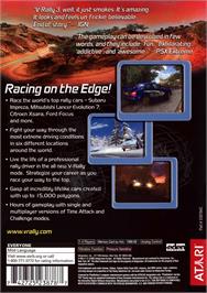 Box back cover for V-rally 3 on the Sony Playstation 2.