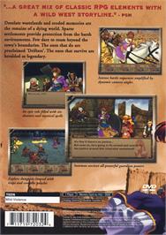 Box back cover for Wild Arms 3 on the Sony Playstation 2.