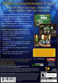 Box back cover for World Championship Poker on the Sony Playstation 2.