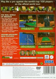 Box back cover for World Snooker Championship 2005 on the Sony Playstation 2.