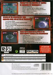 Box back cover for Zombie Attack on the Sony Playstation 2.