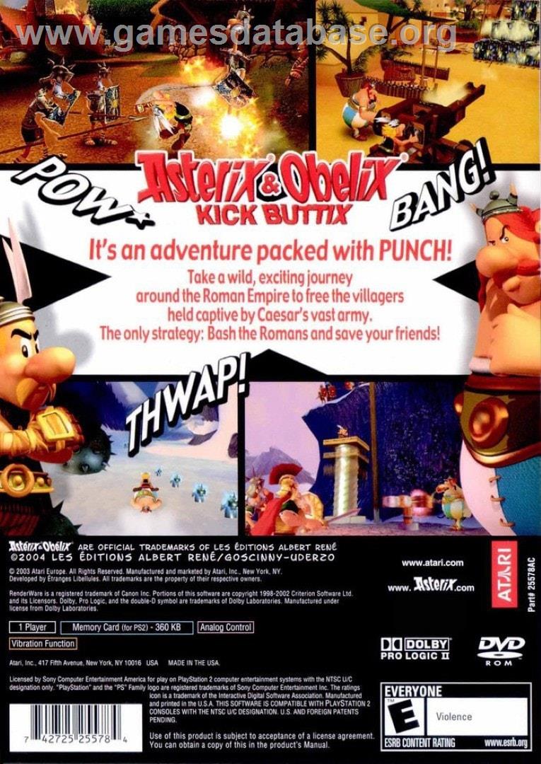 Astérix And Obélix Xxl - Sony Playstation 2 - Artwork - Box Back