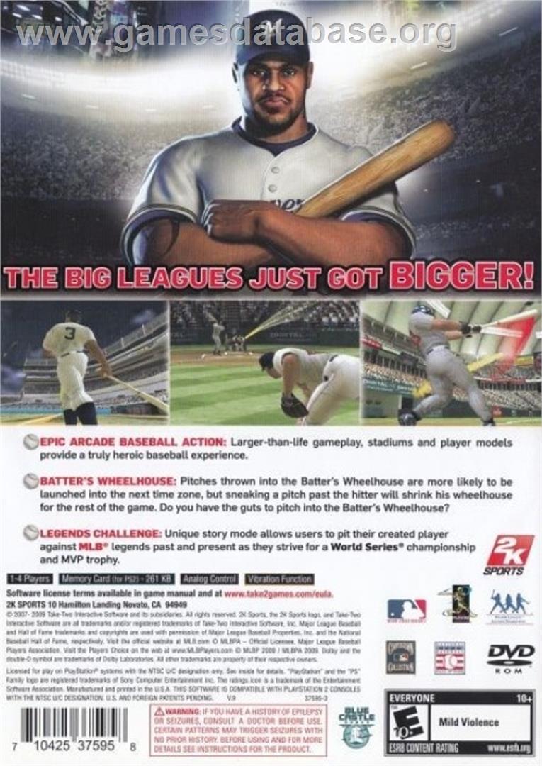 Bigs 2, The - Sony Playstation 2 - Artwork - Box Back