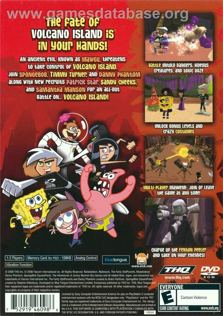 Bob L'eponge Et Ses Amis - Attaque Sur L'ile Du Volcan - Sony Playstation 2 - Artwork - Box Back