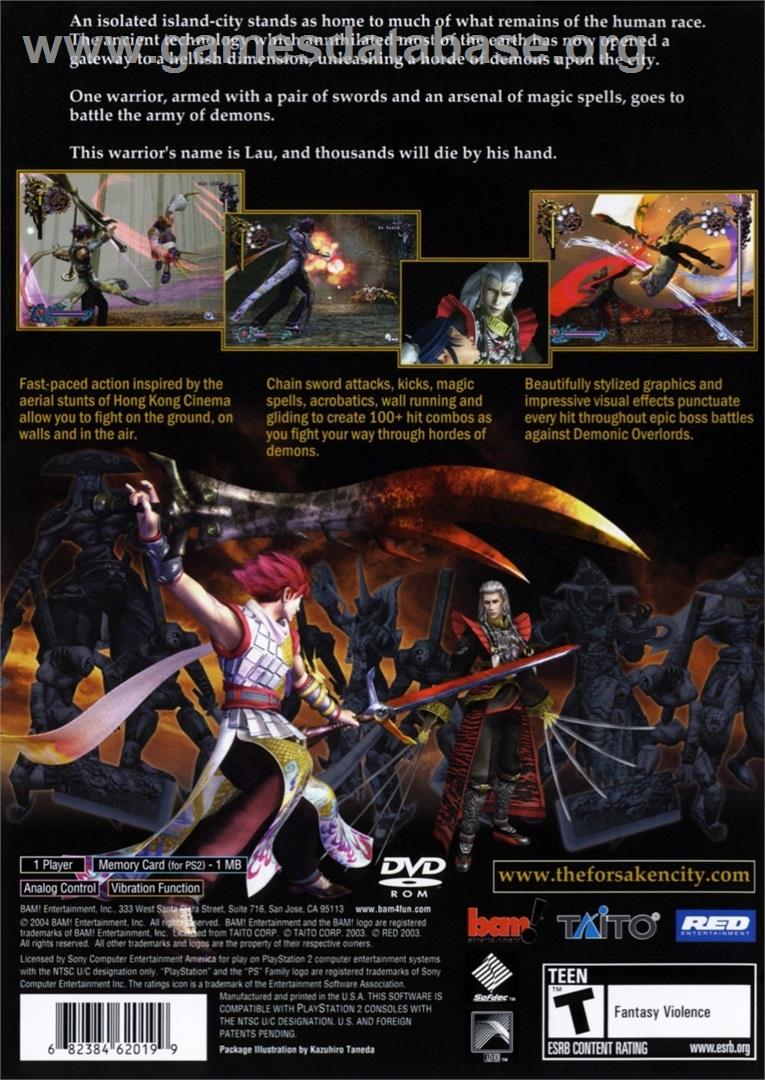 Bujingai - Swordmaster - Sony Playstation 2 - Artwork - Box Back