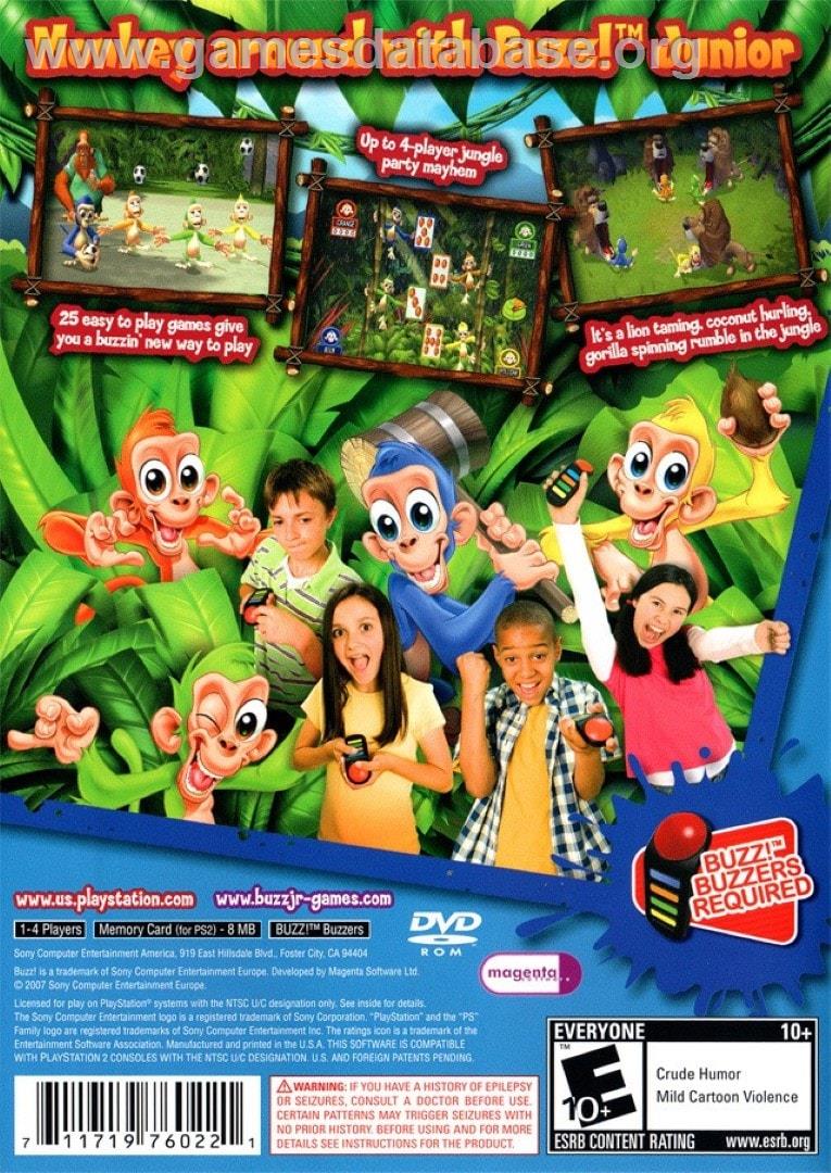 Buzz! Junior - Jungle Party - Sony Playstation 2 - Artwork - Box Back