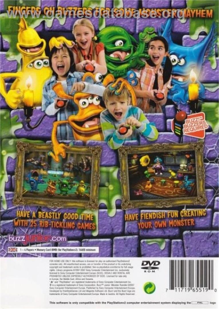 Buzz! Junior - Monster Rumble - Sony Playstation 2 - Artwork - Box Back