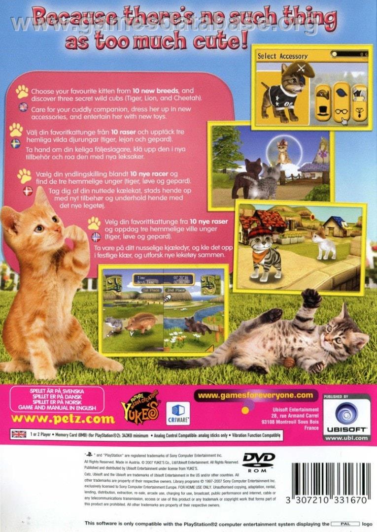 Catz - Sony Playstation 2 - Artwork - Box Back
