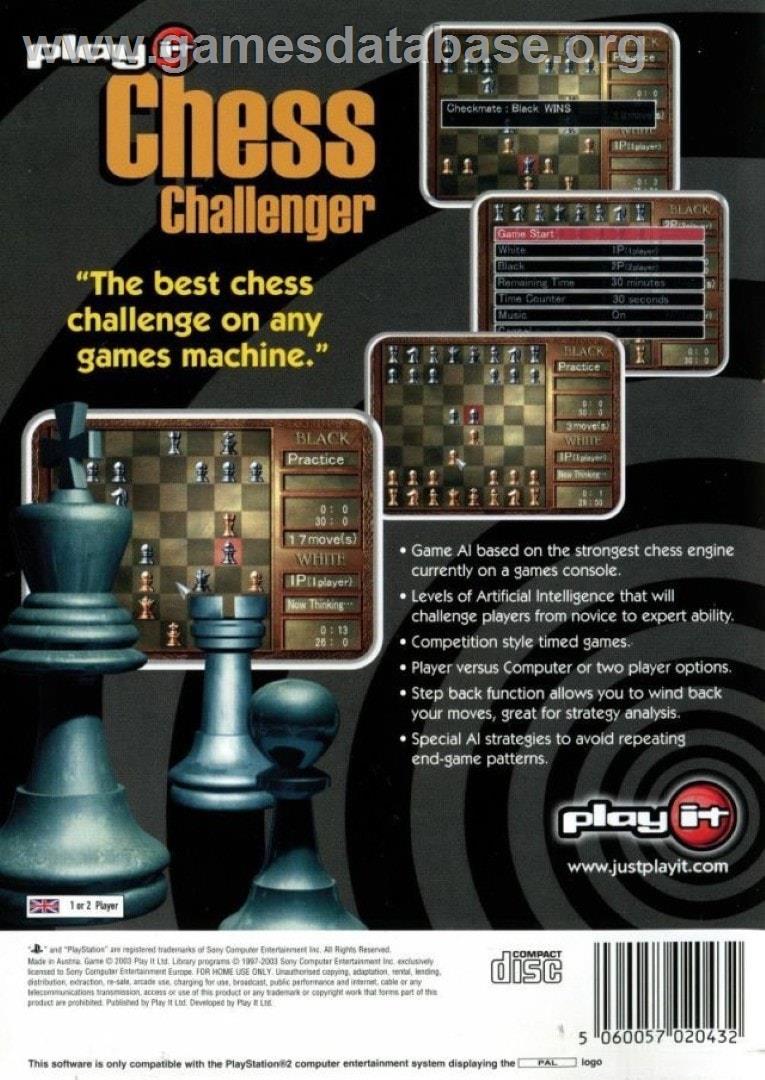 Chess Challenger - Sony Playstation 2 - Artwork - Box Back