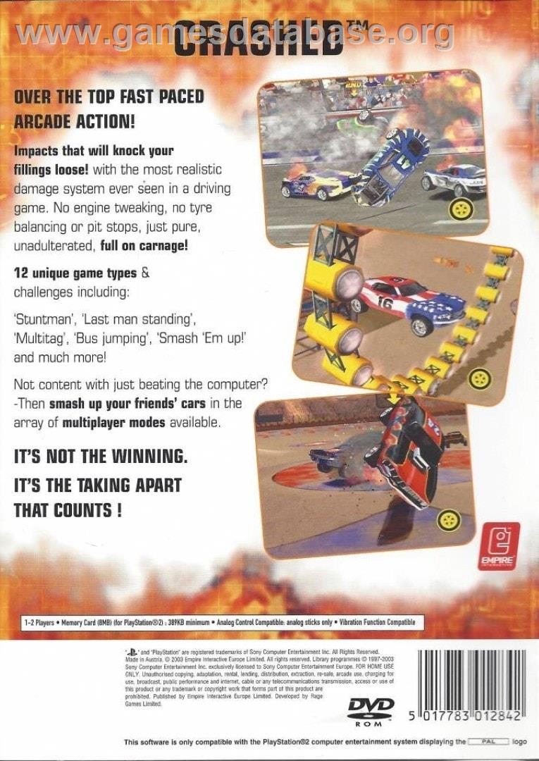 Crashed - Sony Playstation 2 - Artwork - Box Back