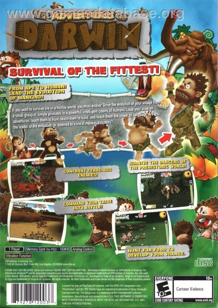 Darwin - Sony Playstation 2 - Artwork - Box Back
