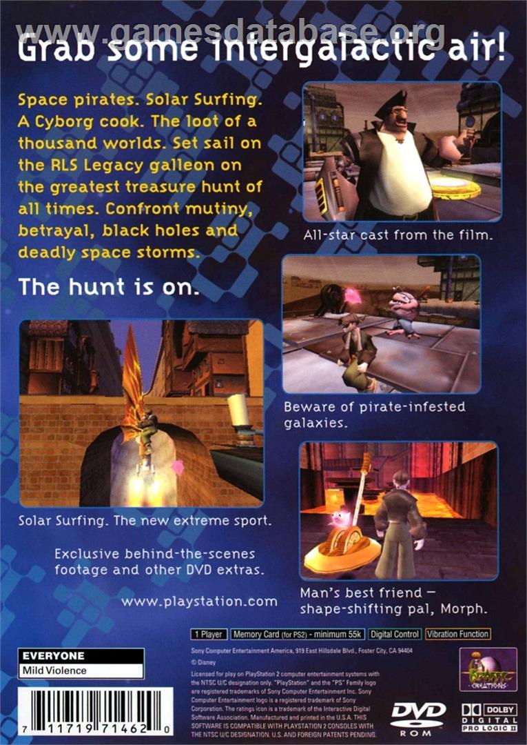Disney's Treasure Planet - Sony Playstation 2 - Artwork - Box Back
