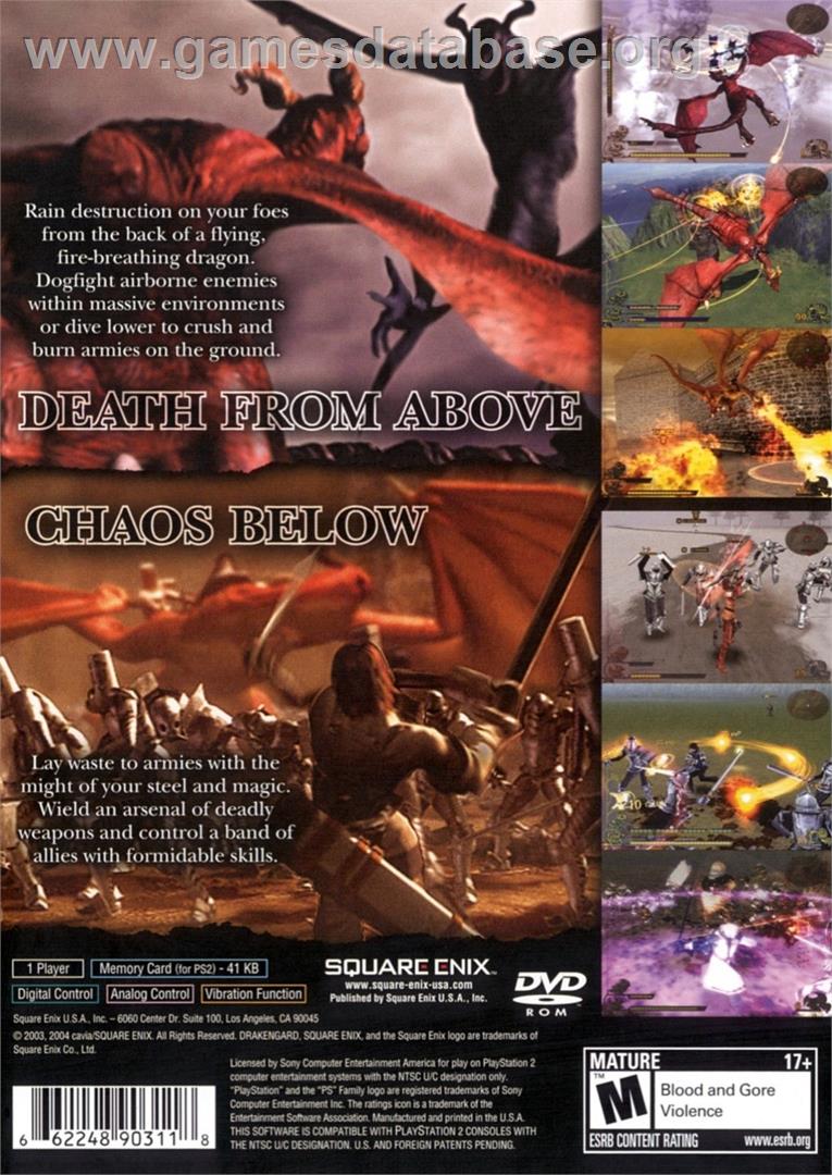 Drakengard - Sony Playstation 2 - Artwork - Box Back