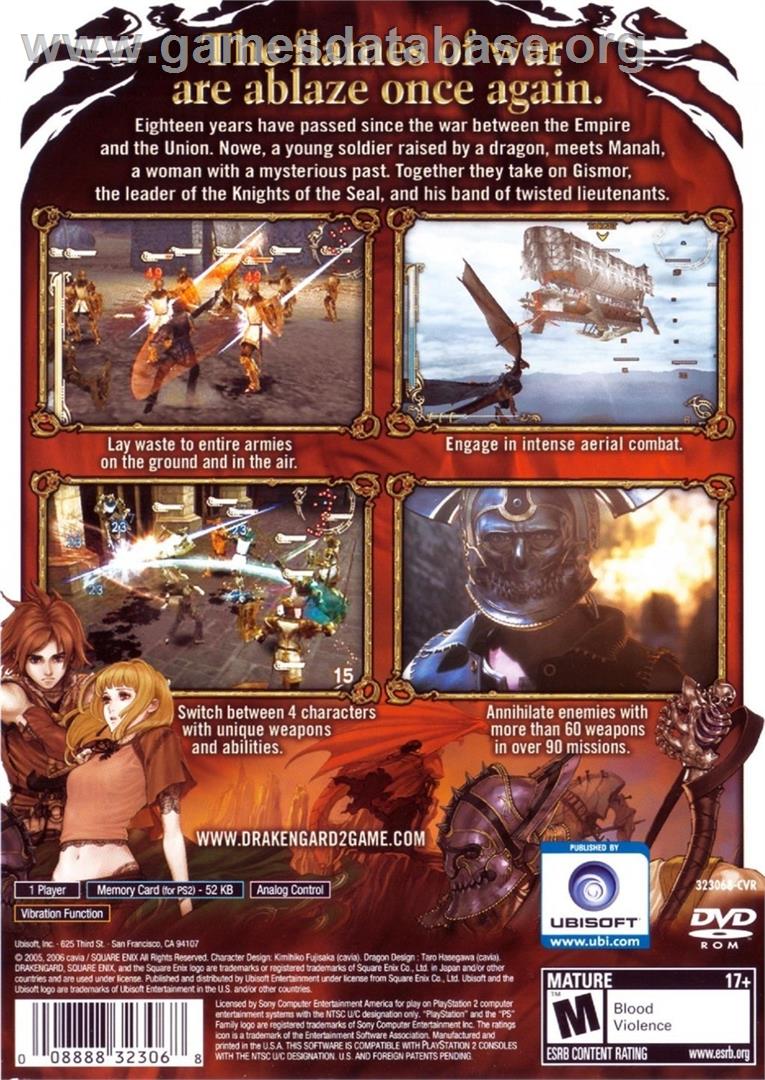 Drakengard 2 - Sony Playstation 2 - Artwork - Box Back