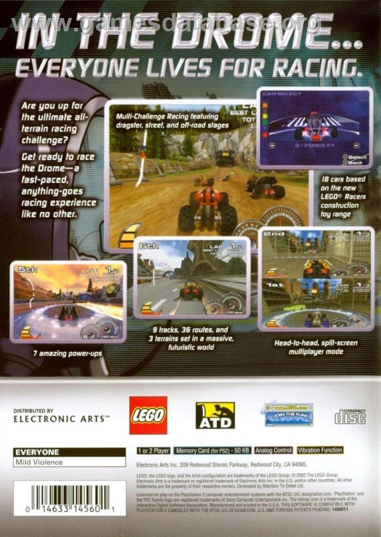 Drome Racers - Sony Playstation 2 - Artwork - Box Back