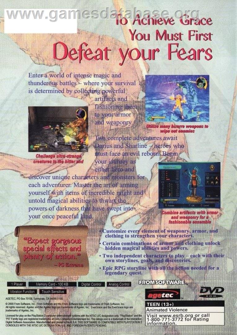 Evergrace - Sony Playstation 2 - Artwork - Box Back