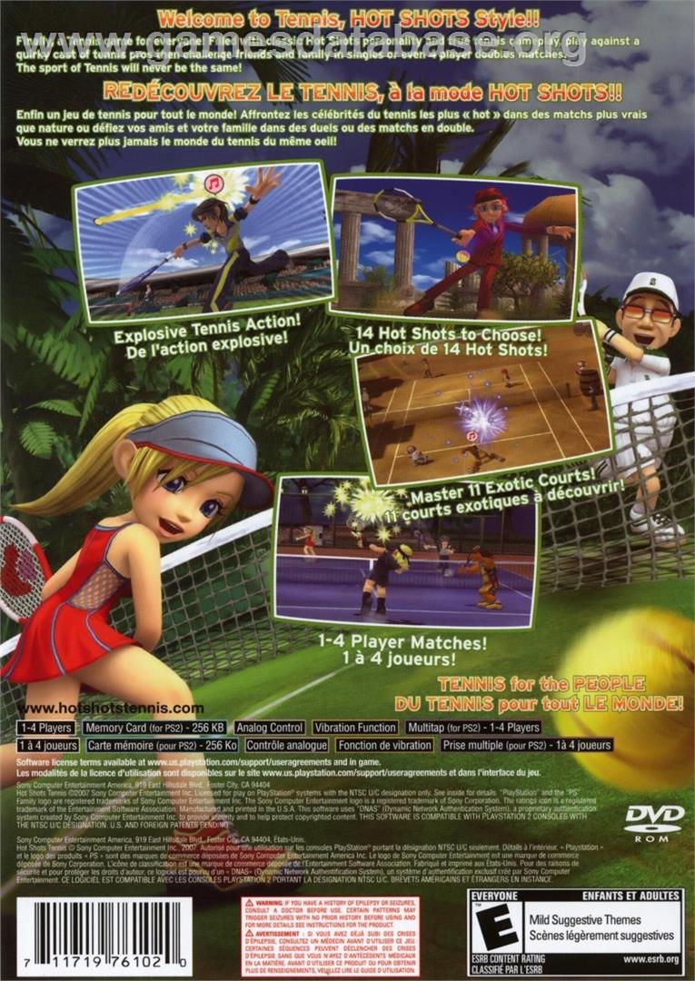 Everybody's Tennis - Sony Playstation 2 - Artwork - Box Back