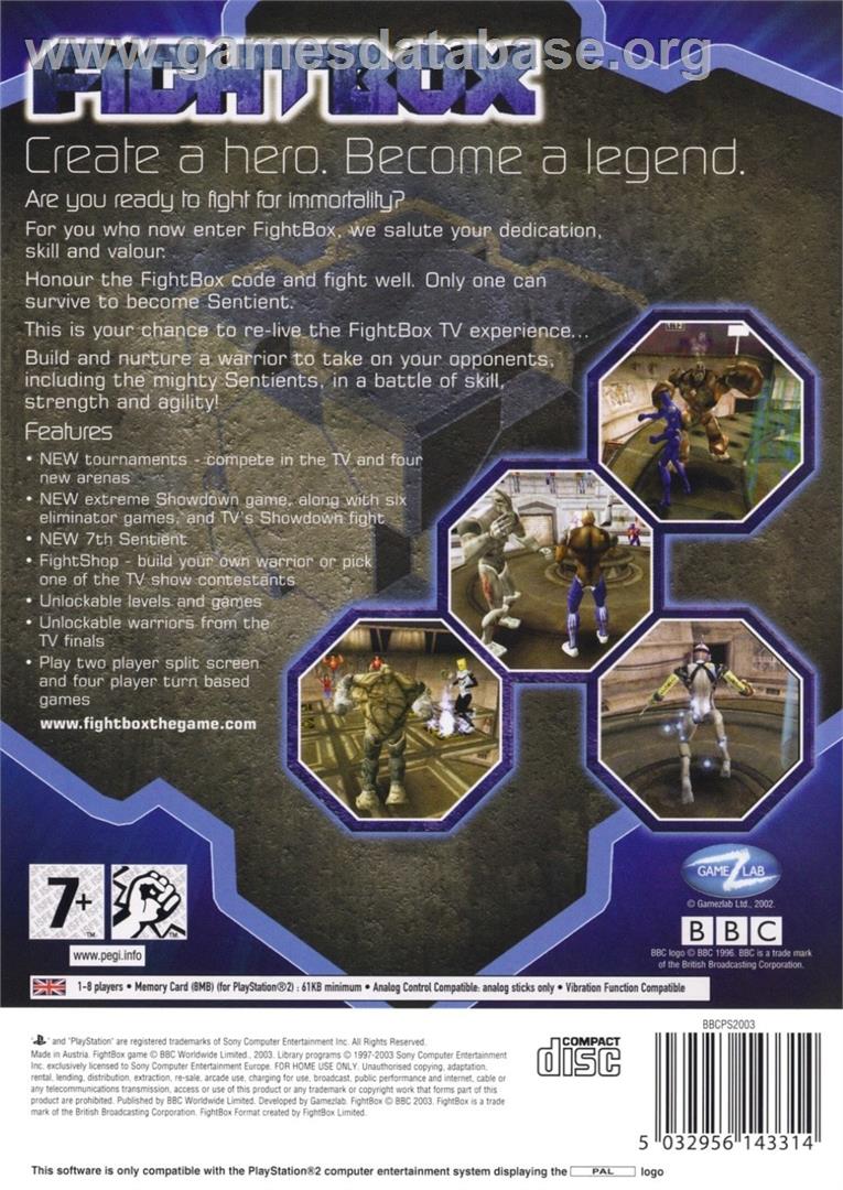 Fightbox - Sony Playstation 2 - Artwork - Box Back