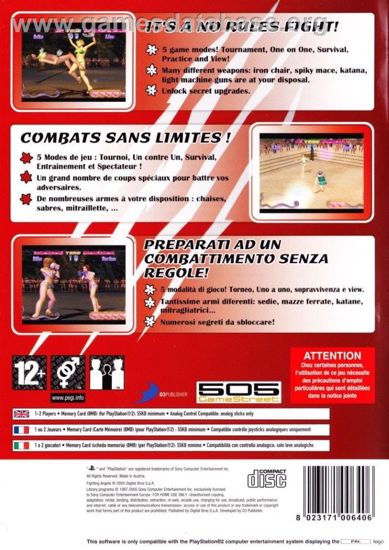 Fighting Angels - Sony Playstation 2 - Artwork - Box Back