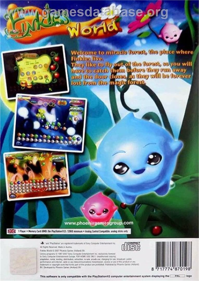 Finkles World - Sony Playstation 2 - Artwork - Box Back