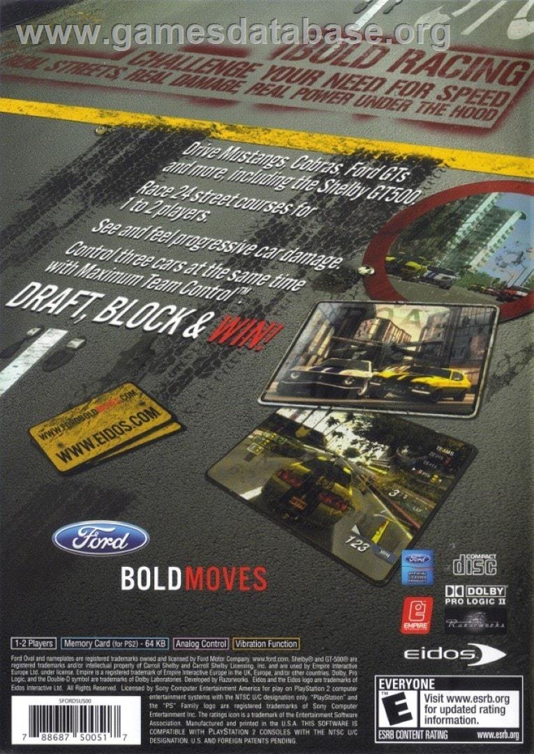 Ford Street Racing - Sony Playstation 2 - Artwork - Box Back