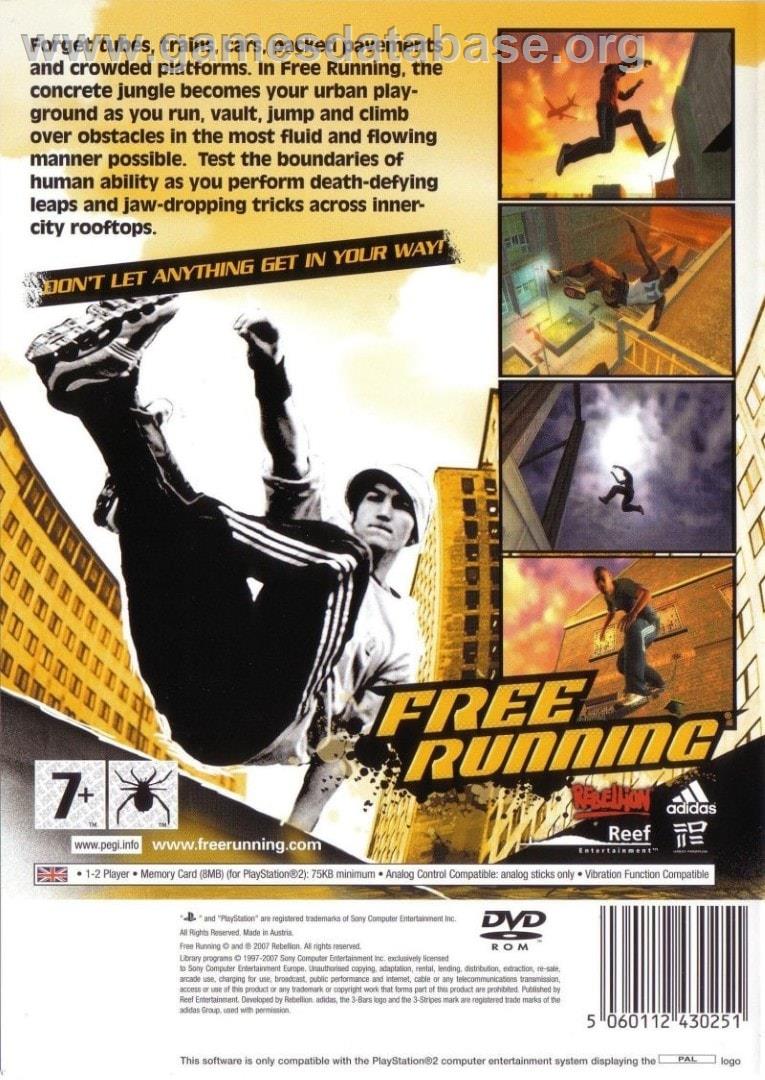 Free Running - Sony Playstation 2 - Artwork - Box Back