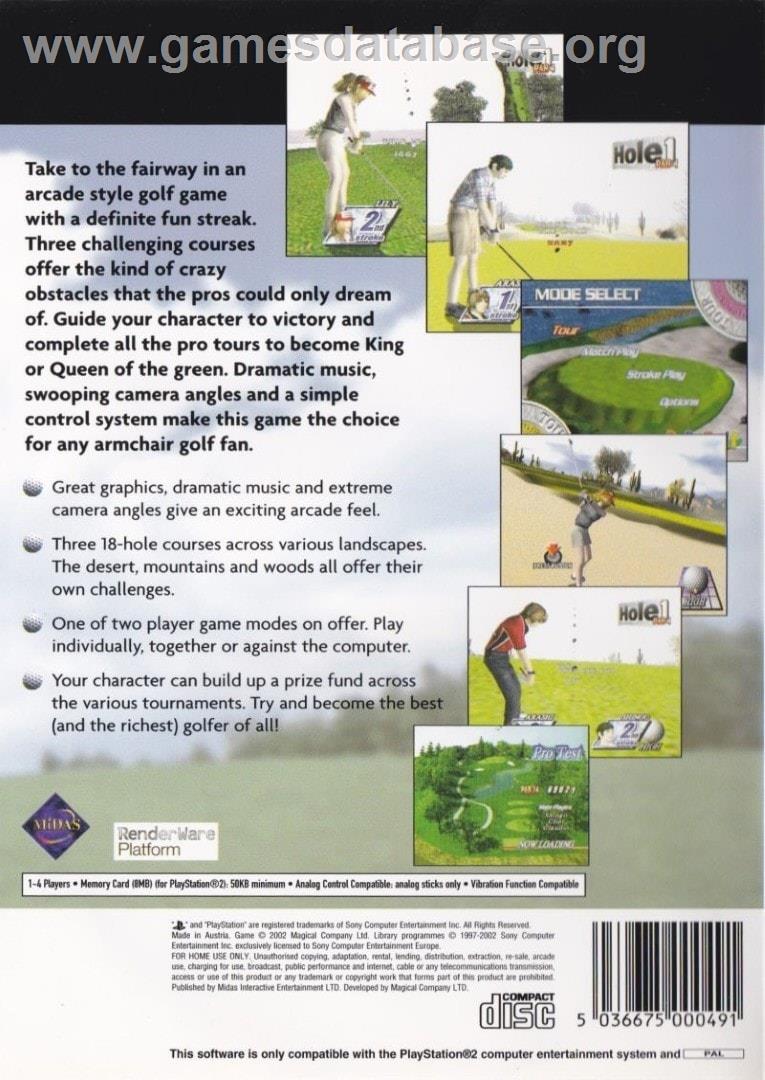 Go Go Golf - Sony Playstation 2 - Artwork - Box Back