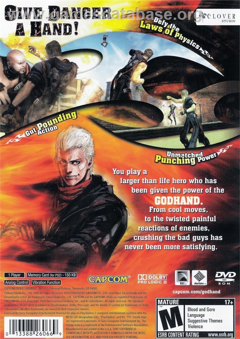God Hand - Sony Playstation 2 - Artwork - Box Back