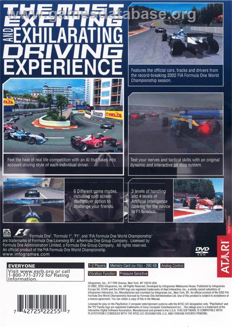 Grand Prix Challenge - Sony Playstation 2 - Artwork - Box Back