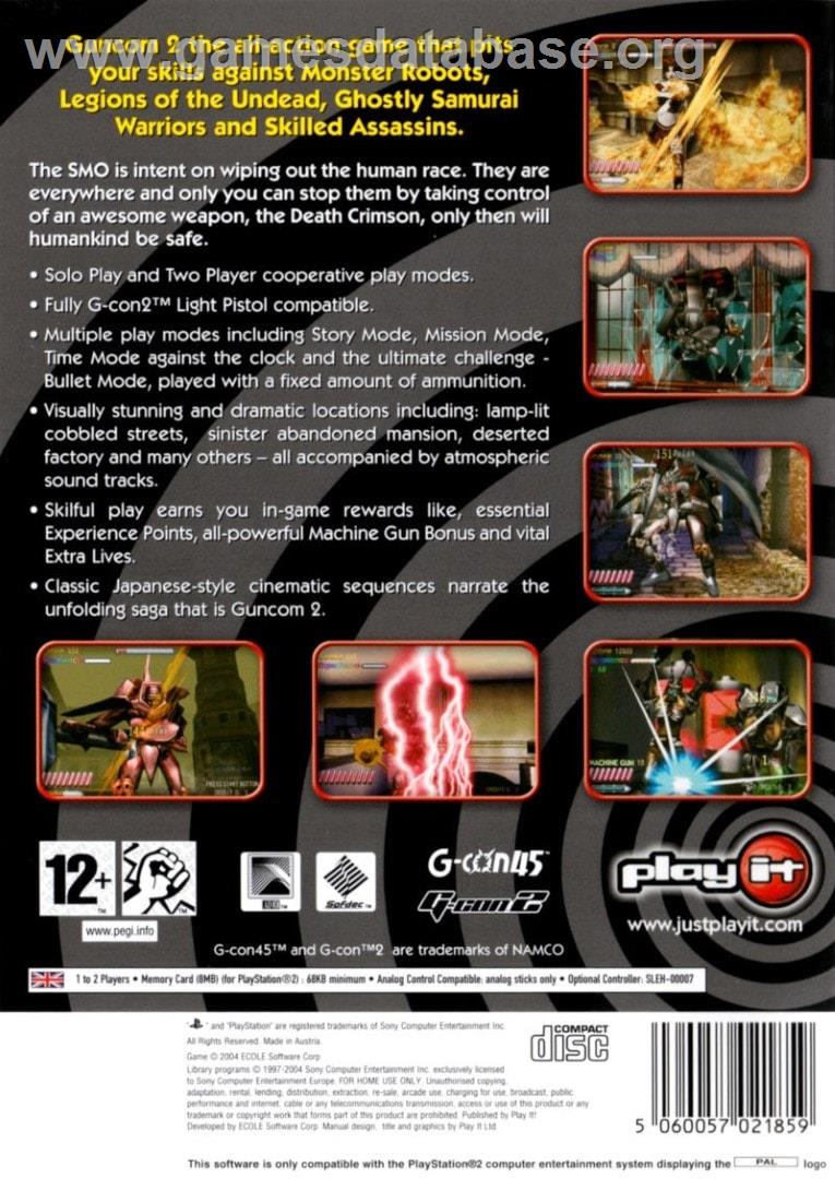 Guncom 2 - Sony Playstation 2 - Artwork - Box Back