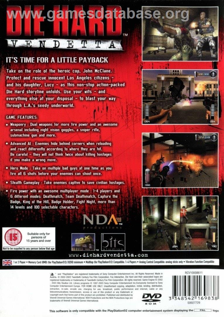 Hard - Vendetta, Die - Sony Playstation 2 - Artwork - Box Back