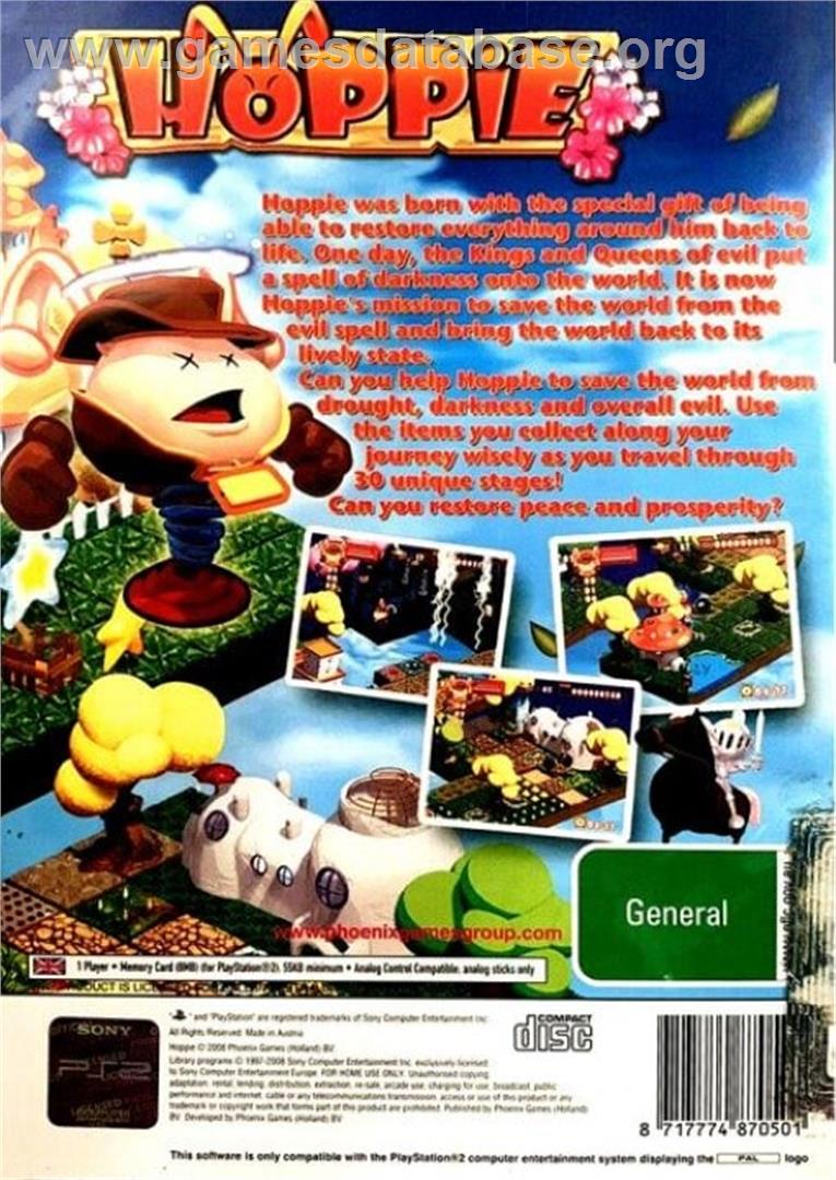 Hoppie - Sony Playstation 2 - Artwork - Box Back