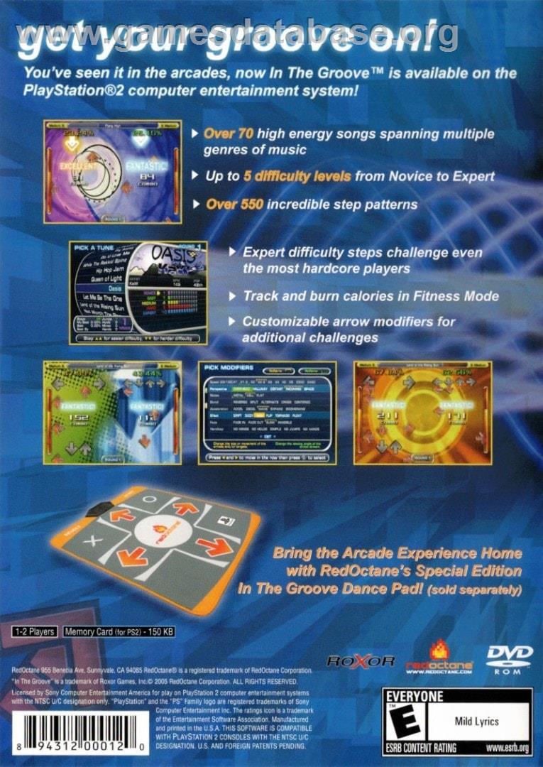 In The Groove - Sony Playstation 2 - Artwork - Box Back