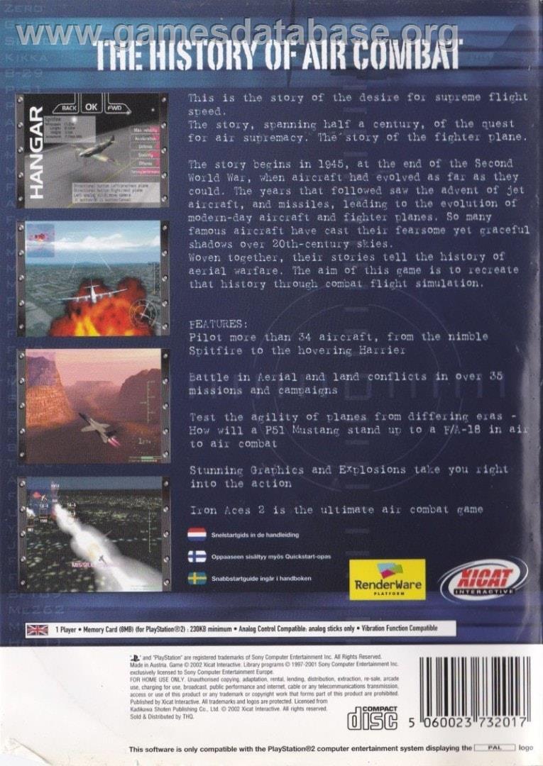 Iron Aces 2 - Birds Of Prey - Sony Playstation 2 - Artwork - Box Back