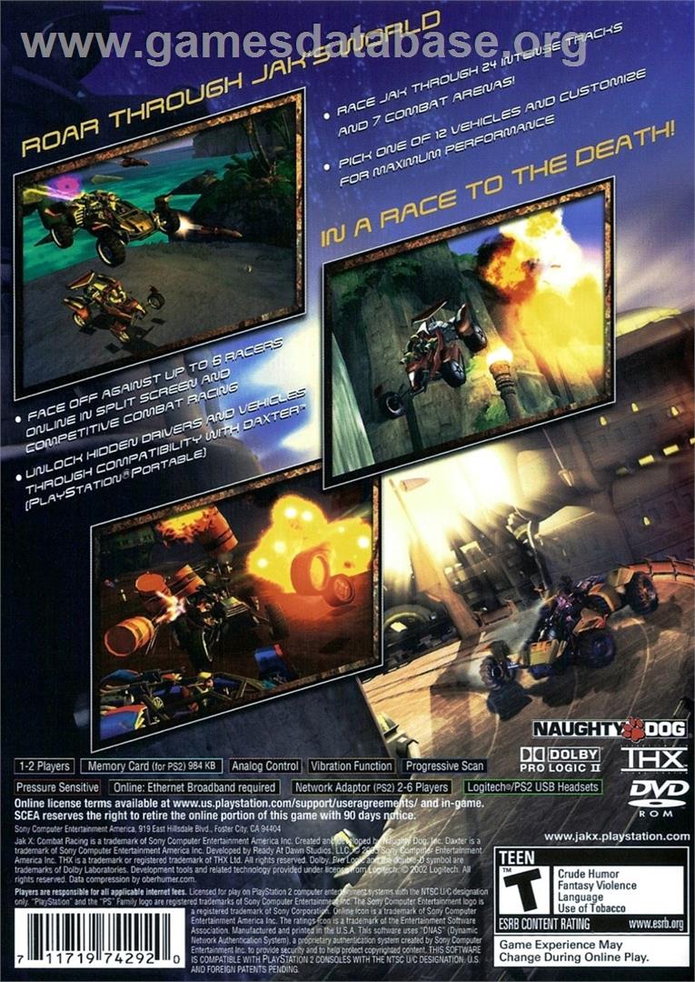 Jak X - Sony Playstation 2 - Artwork - Box Back