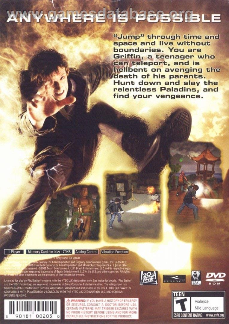 Jumper - Griffin's Story - Sony Playstation 2 - Artwork - Box Back