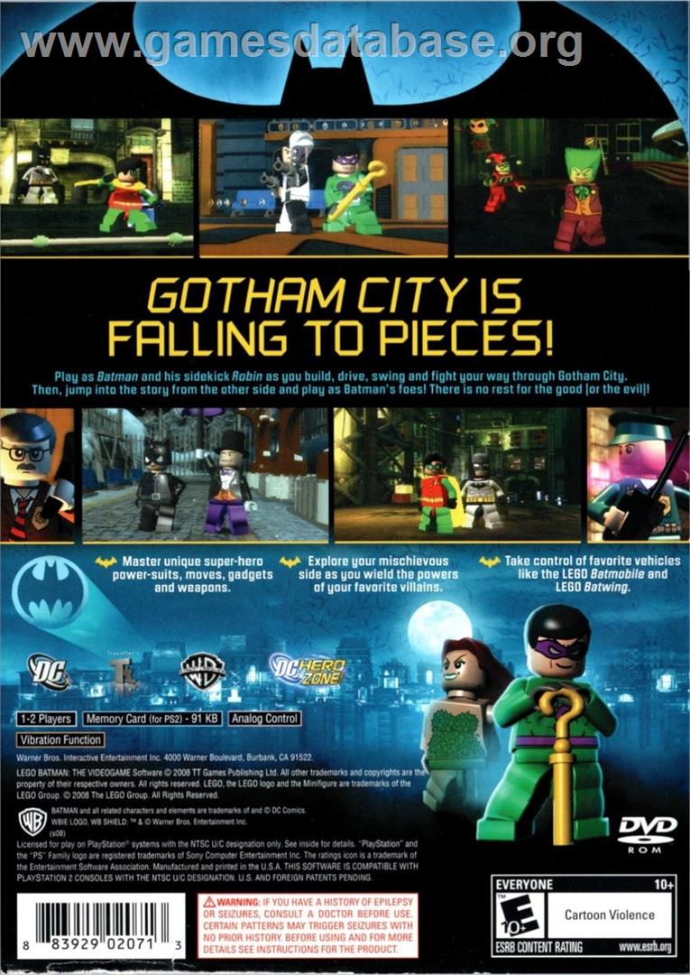 Lego Batman - The Videogame - Sony Playstation 2 - Artwork - Box Back